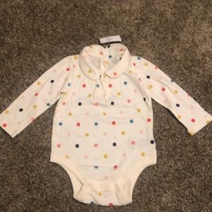Gap girls top 12-18 months, polka dots, NWT